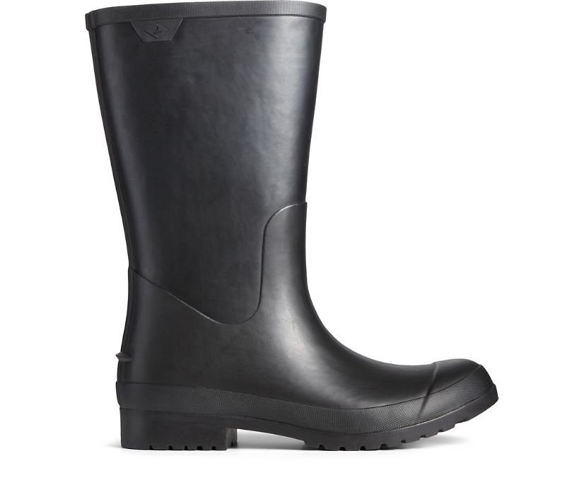 Sperry Walker Mid Rain Boots - Women's Boots - Black [WA0578392] Sperry Top Sider Ireland